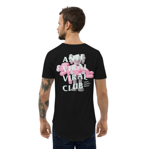 mens curved hem t shirt black back 611d1842bf8da