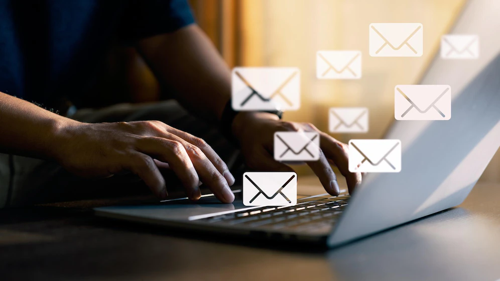 concept email marketing is when corporation sends out large number emails digital newsletters its customers 27634 926