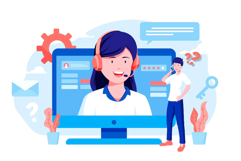 organic flat customer support illustration 23 2148899173